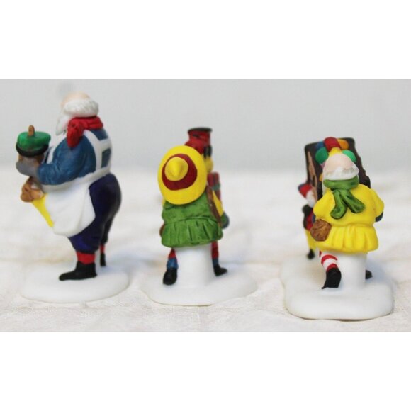 VTG 3 Pc Dept 56 Heritage Village Toymaker Elves 5602-2 Porcelain Figurines - Picture 6 of 11
